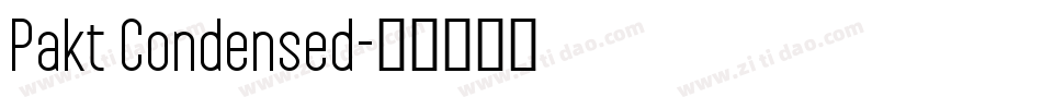 Pakt Condensed字体转换